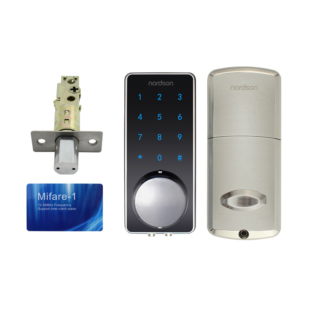 Tuya App Digital Touch screen Deadbolt Smart Electronic Door Lock with Keypad and card