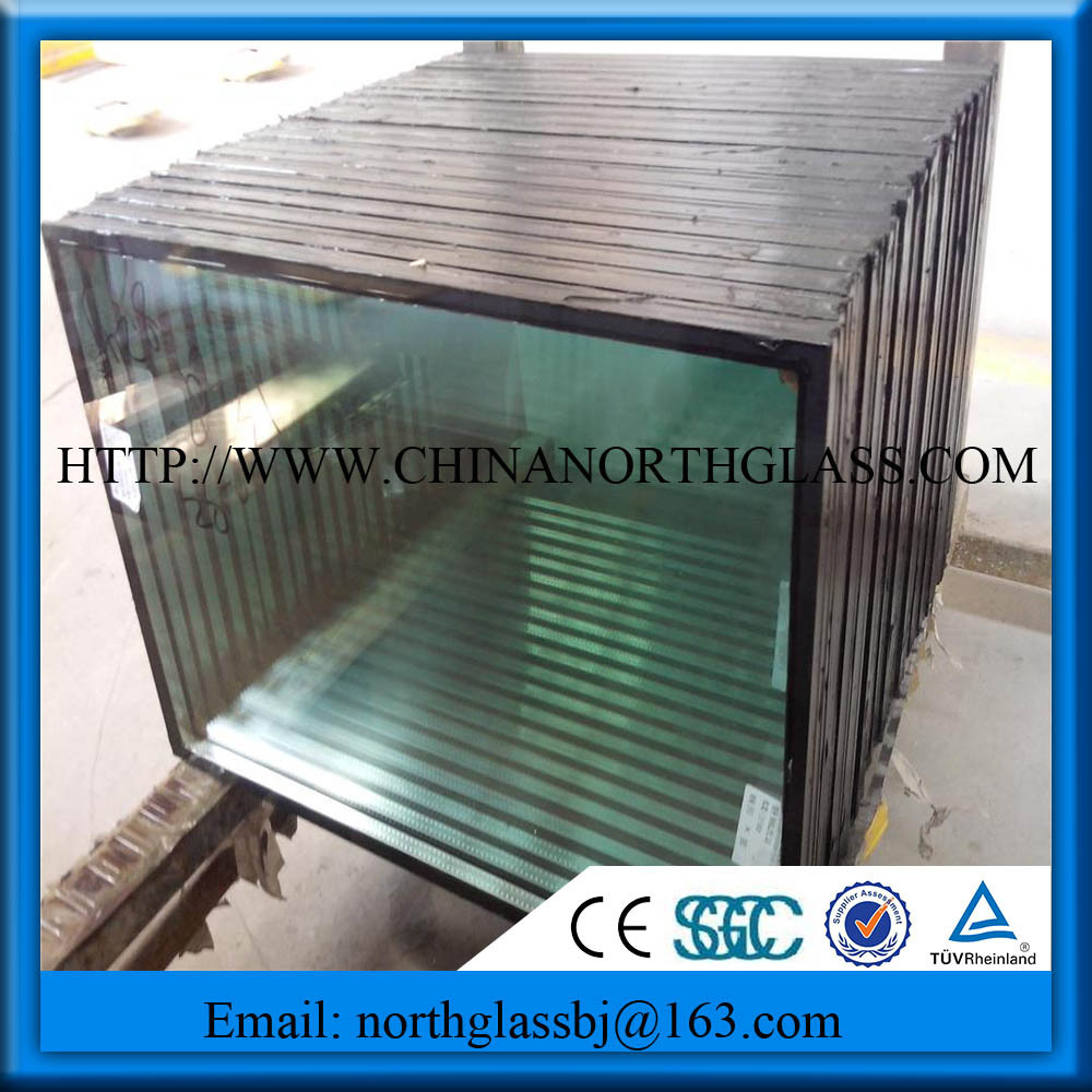 Low-e insulated sunroom roof glass price clear building glass solar facade panels