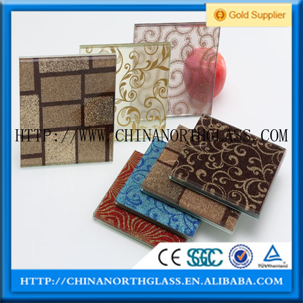 China hot sale silk screen printing ceramic frit color painted tempered glass factory supplier