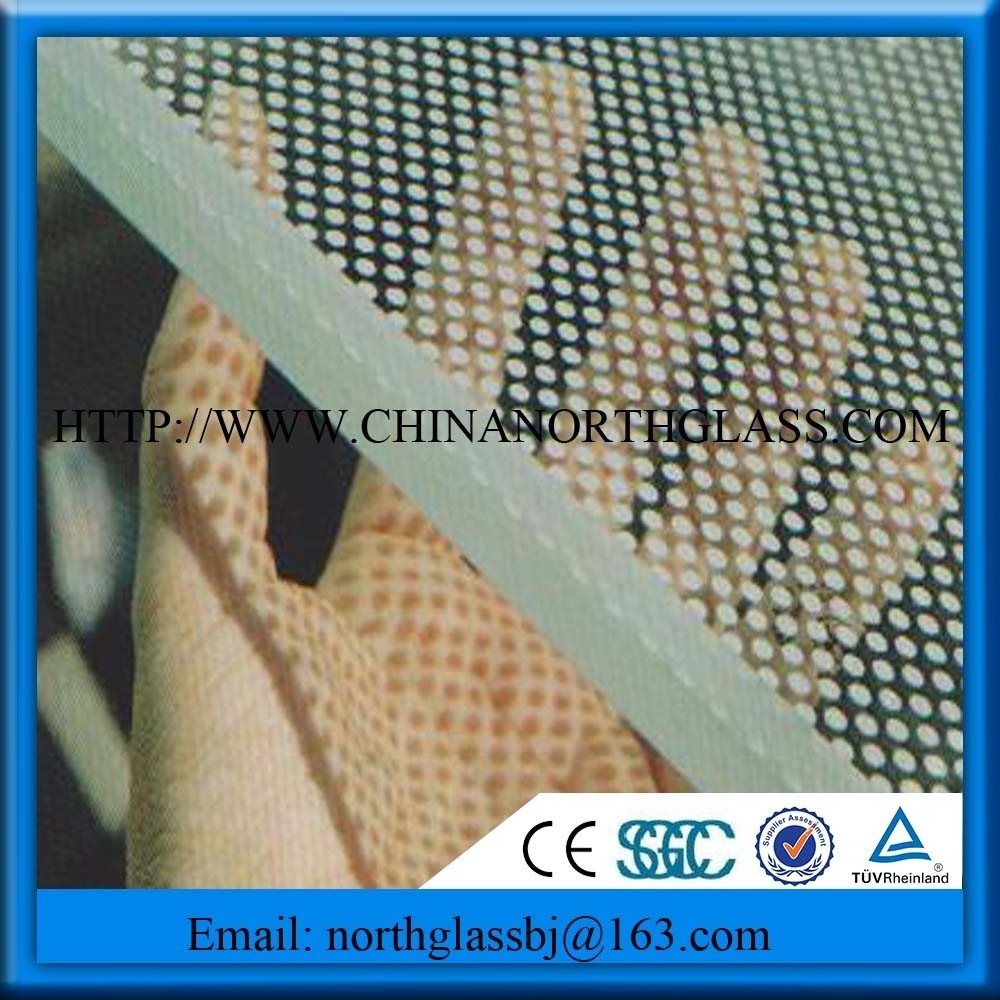 China hot sale silk screen printing ceramic frit color painted tempered glass factory supplier