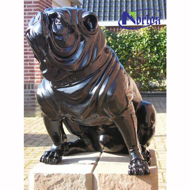 Garden Metal Animal Statue Bronze Gold American Bulldog Statue Sculpture For Sale