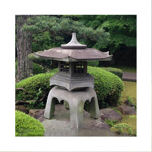 Factory custom garden outdoor Ornaments natural stone carved Japanese stone marble lantern