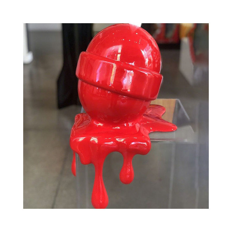 Custom Wholesale Modern Home Decor Big Red Resin Fiberglass Lollipop Sculpture For Sale