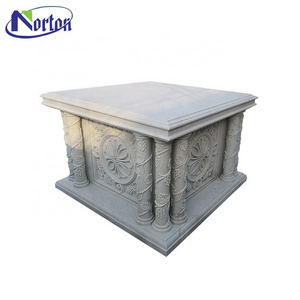 Modern Home Decoration Marble Church Altar Table Chinese Manufacturers Hand Carved White Customized Size CN21-102504 1 Piece