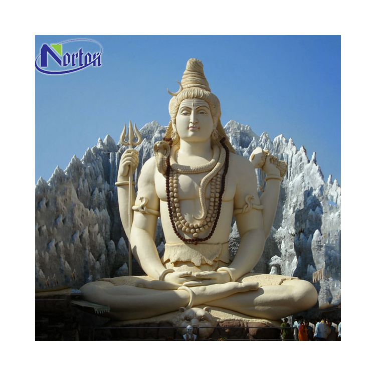 Wholesale unique design famous statue natural stone sitting buddha lord shiva sculpture marble statue factory direct price