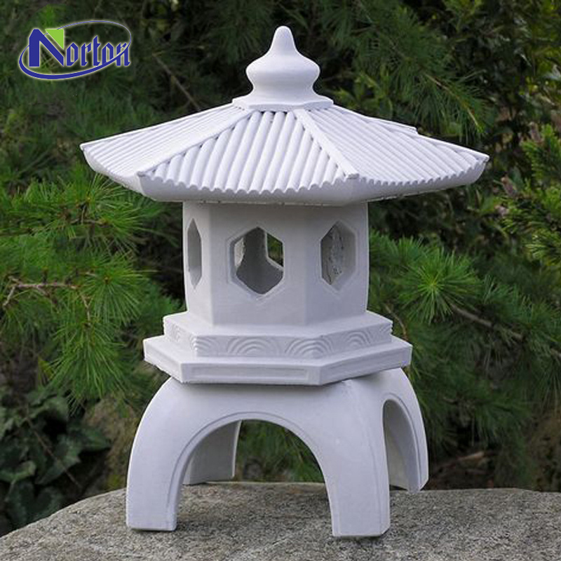 Factory custom garden outdoor Ornaments natural stone carved Japanese stone marble lantern