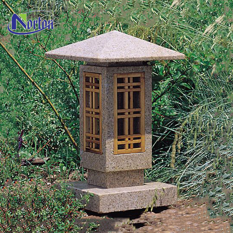 Factory custom garden outdoor Ornaments natural stone carved Japanese stone marble lantern