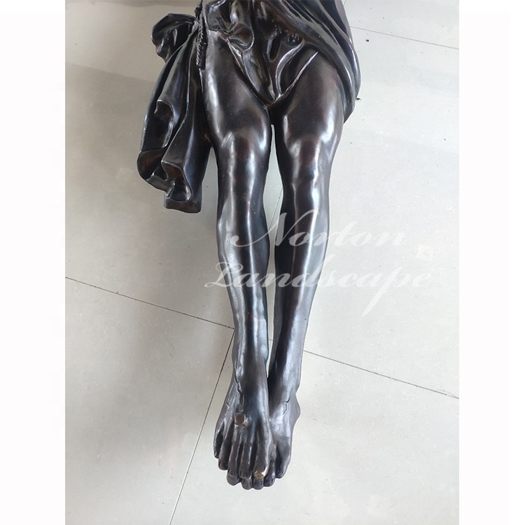 Modern church decoration life size natural stone black marble religious statue of jesus christ sculpture for sale