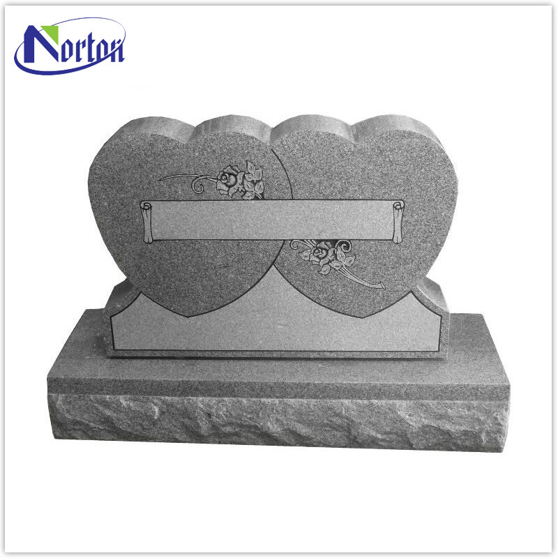 Hand carved religious stone carving cross woman statue headstones white marble tombstone NTST-006Y