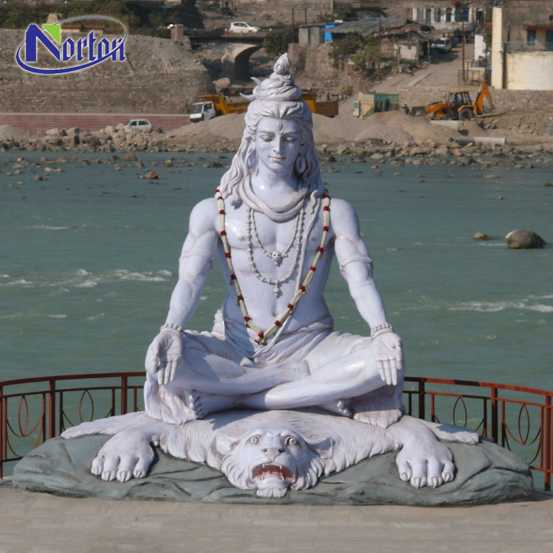 Wholesale unique design famous statue natural stone sitting buddha lord shiva sculpture marble statue factory direct price