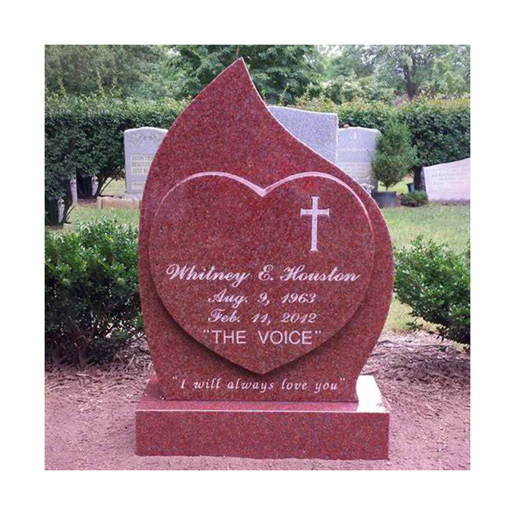 Custom Design Tree Shape Marble Grave Black Stone Granite Tombstone