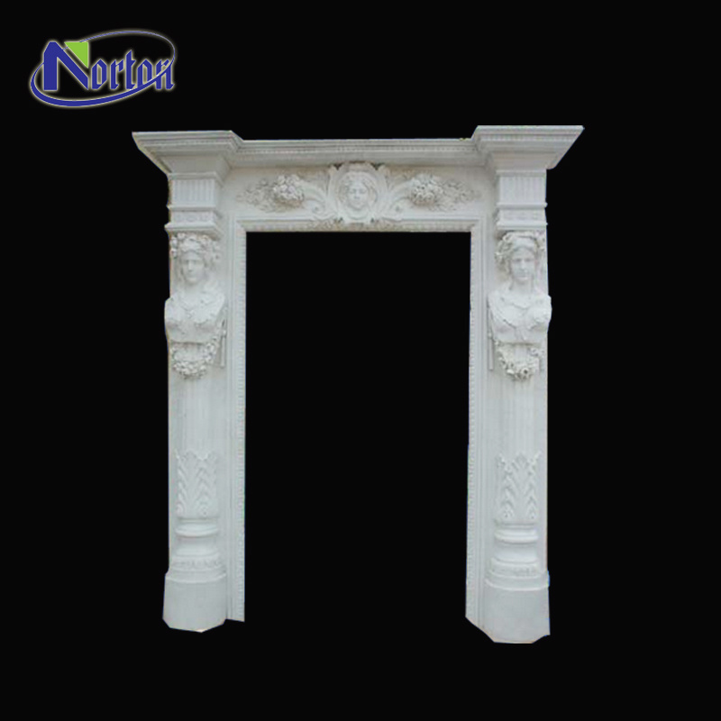 Decorative natural white marble granite door frame window frame design for sale