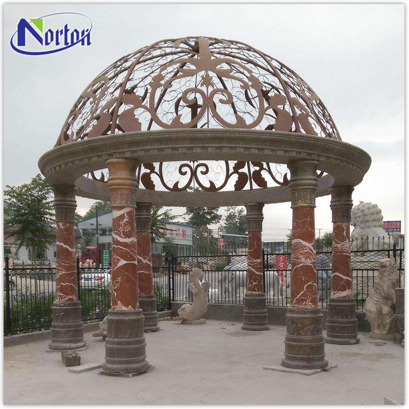 Modern garden outdoor decor beautiful natural stone gazebo marble/stone pavilion for sale NTWP-018Y