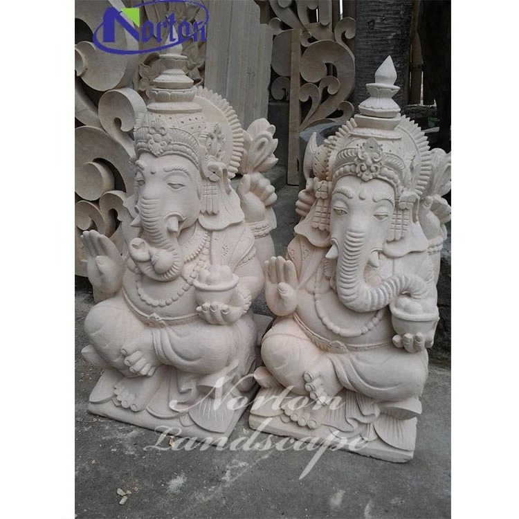 Marble Ganesh Murti Hindu Gods Large Size Ganesha Indian Ganesh Bali Style Stone Statues Sculpture