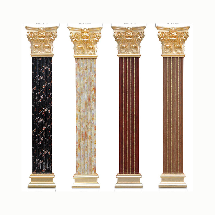 Home decorative marble stair pillar stone column granite stone gate pillar hollow marble roman column price