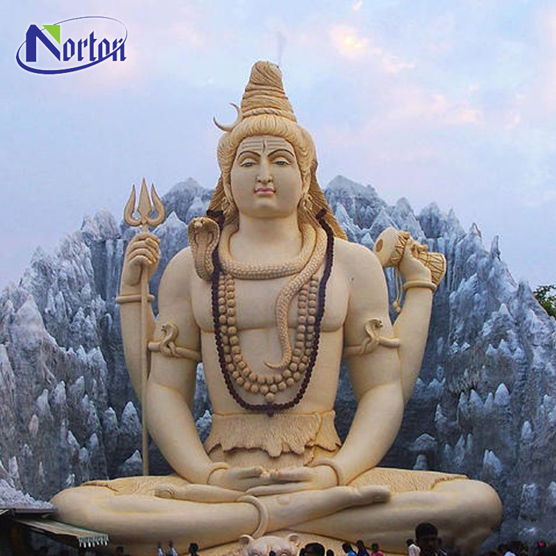 Wholesale unique design famous statue natural stone sitting buddha lord shiva sculpture marble statue factory direct price