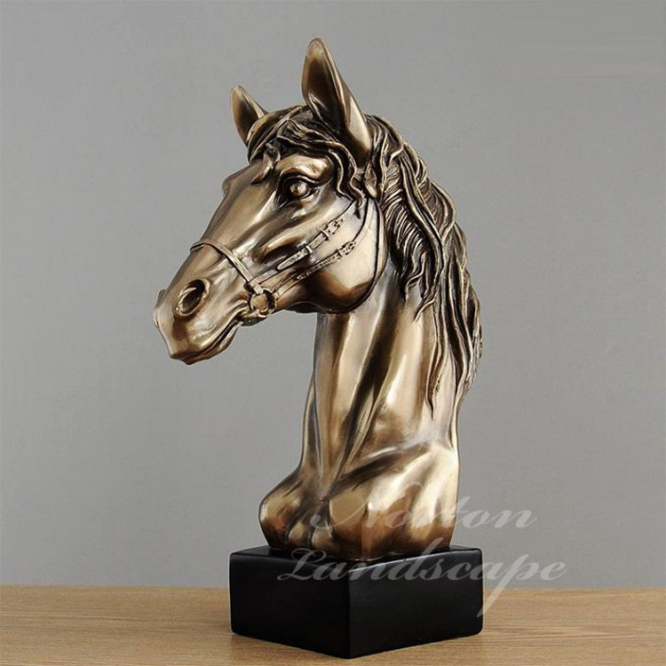 Modern Home Decor Metal Art Hand Crafts Brass Bronze Horse Head Display Sculpture Prices