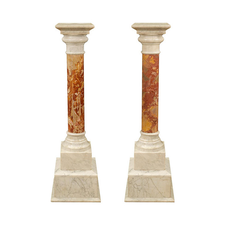 Decorative Antique Stone pedestal Roman Column Marble Garden Gate wedding pillars Prices For Sale wedding dome roman pillar