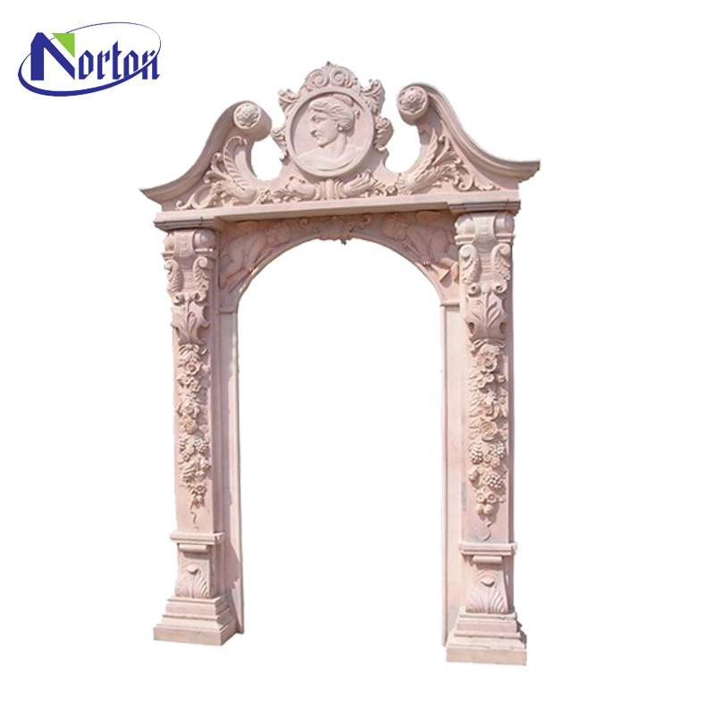 Decorative natural white marble granite door frame window frame design for sale