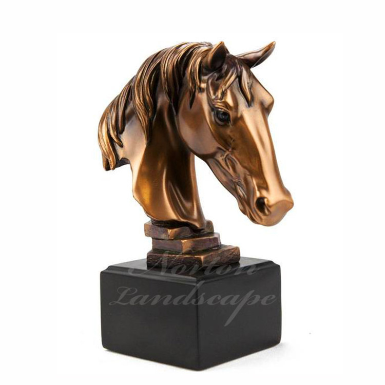 Modern Home Decor Metal Art Hand Crafts Brass Bronze Horse Head Display Sculpture Prices