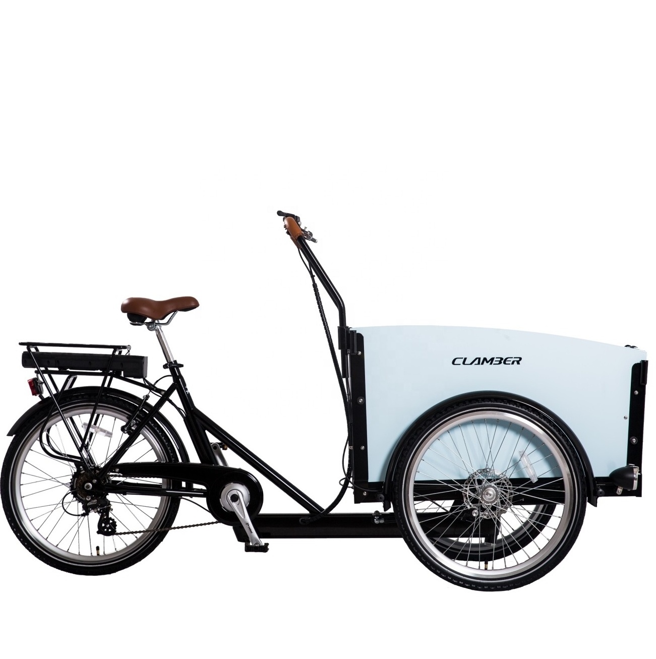 new design electric bike pet dog cargo trailer from China with front carrier three wheel cargo etrike