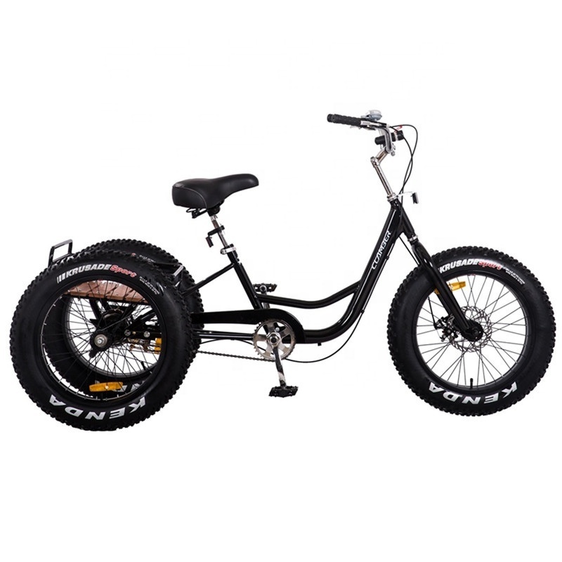 mountain fat tire cargo bike with three wheel used for adult family cargo tricycle/trike/bicycle