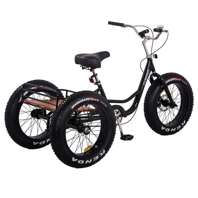 mountain fat tire cargo bike with three wheel used for adult family cargo tricycle/trike/bicycle