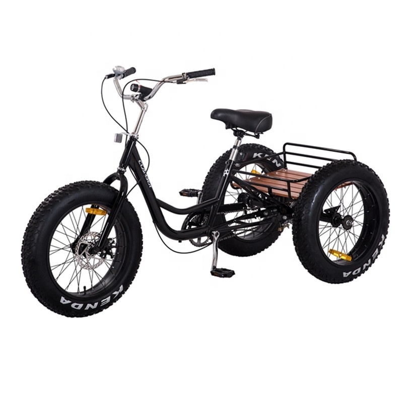 mountain fat tire cargo bike with three wheel used for adult family cargo tricycle/trike/bicycle