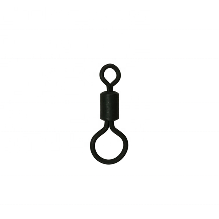 Carp fishing big eye rolling swivels matt black carp tackle accessories quick change swivels snap hooks link swivels