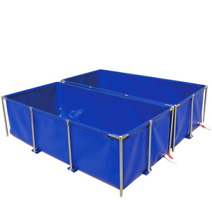 Factory Cheap Custom Size 4000 Liters Farming Geomembrane System Foldable Pond Pvc Tarpaulin Fish Tank