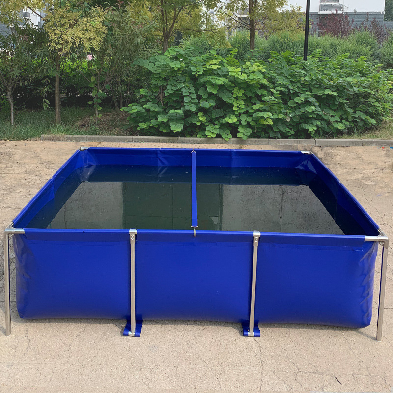 Factory Cheap Custom Size 4000 Liters Farming Geomembrane System Foldable Pond Pvc Tarpaulin Fish Tank