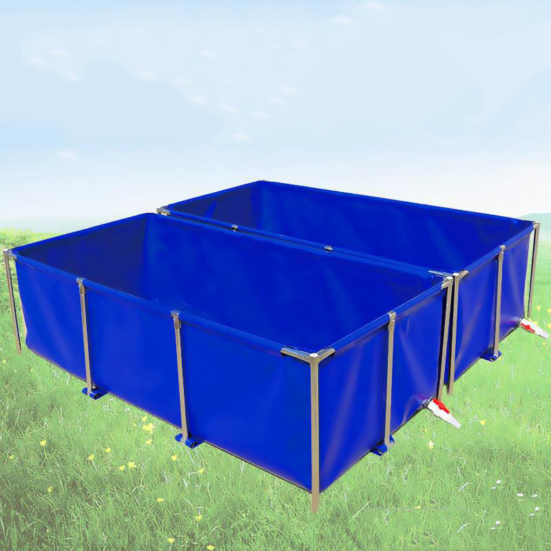 Factory Cheap Custom Size 4000 Liters Farming Geomembrane System Foldable Pond Pvc Tarpaulin Fish Tank