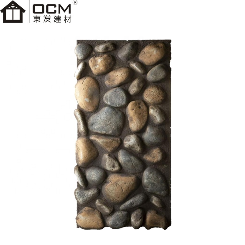 Fireproof Faux Stone Rock Veneer Decorative Wall Panel Hot Sell Pu Stone Panel Stone Mushroom Black Panel