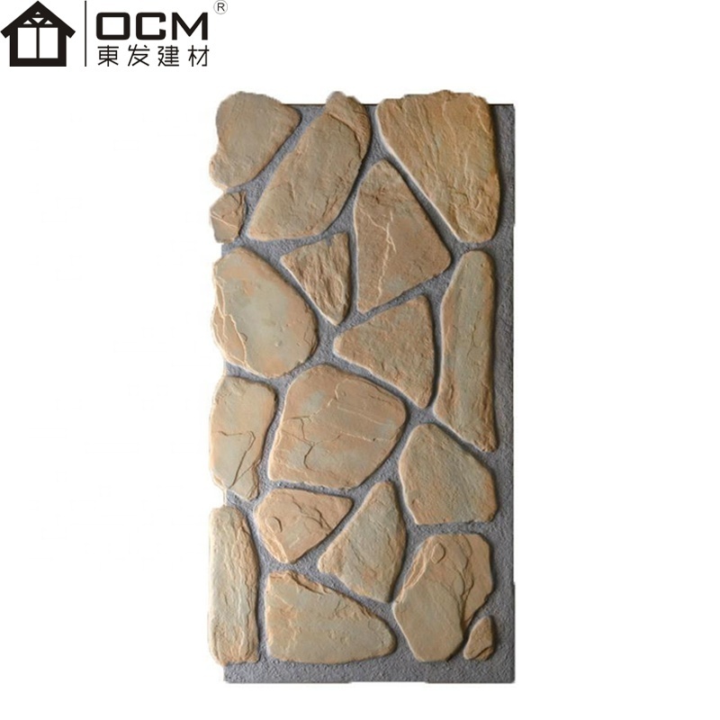 Fireproof Faux Stone Rock Veneer Decorative Wall Panel Hot Sell Pu Stone Panel Stone Mushroom Black Panel