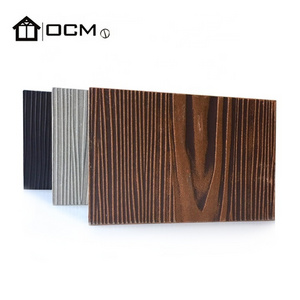 Waterproof Installing Decorative Exterior Wall Panels Wood Grain Fiber Cement Siding board