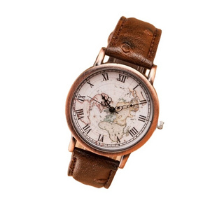 Fashion new watches,alloy leather watches,romanson men map watch