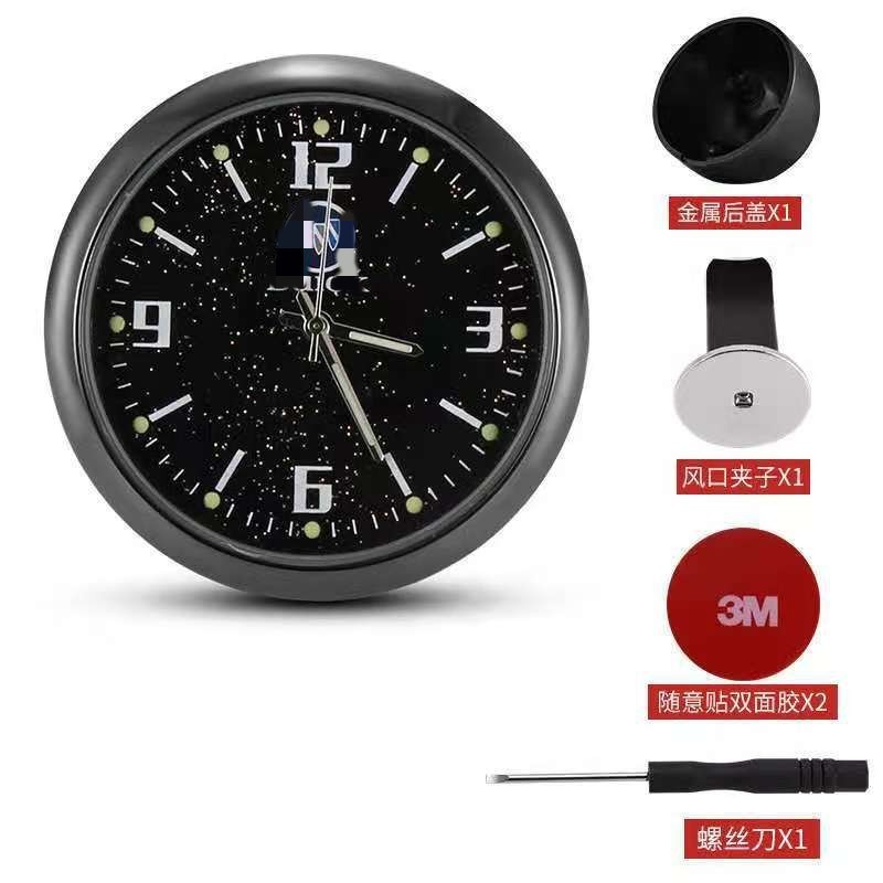 Dashboard Luminous Car Clock Mini Watch Air Vent Clip Mini Decorative Time Display Clock 40mm 2 In 1 Quartz Watch for car