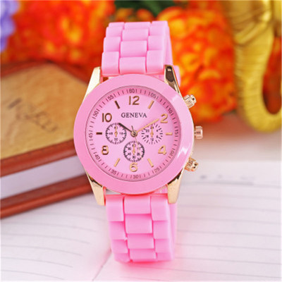 2022 Women Ladies Boys Girls Geneva Silicone Jelly Golden Quartz Wrist Watch New Arrival