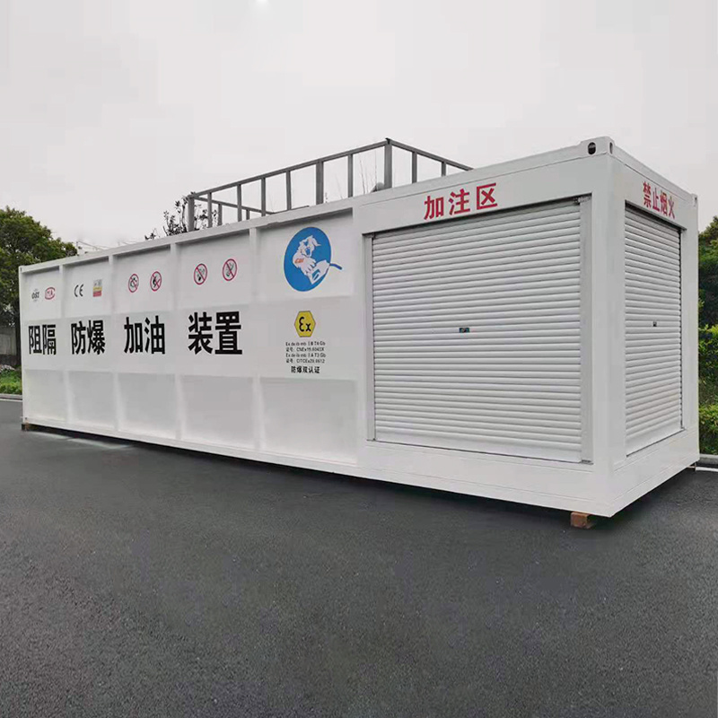 12V24V220V  Container Filling Station skid-mounted refueling engine diesel gasoline storage tank integrated mobile station