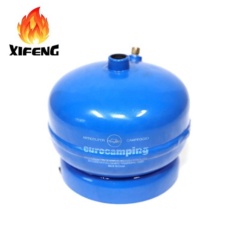 Low price 2kg small lpg gas filling welded steel cylinder with burner middle east