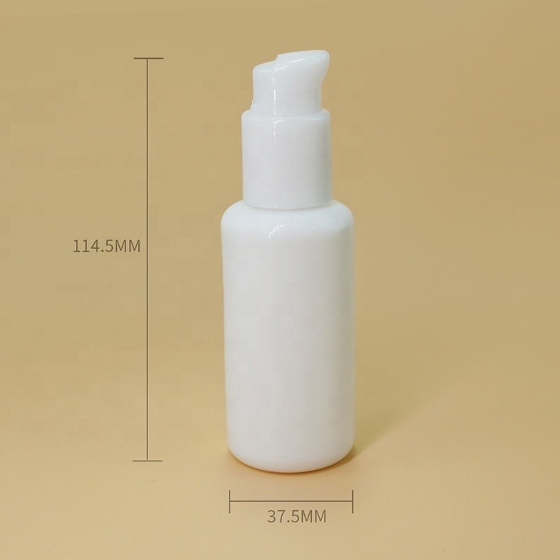 Recyclable  packaging 40ml opal glass bottle for serum and toner packaging