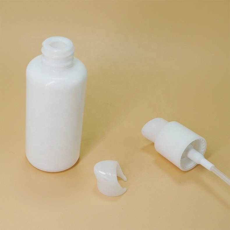 Recyclable  packaging 40ml opal glass bottle for serum and toner packaging