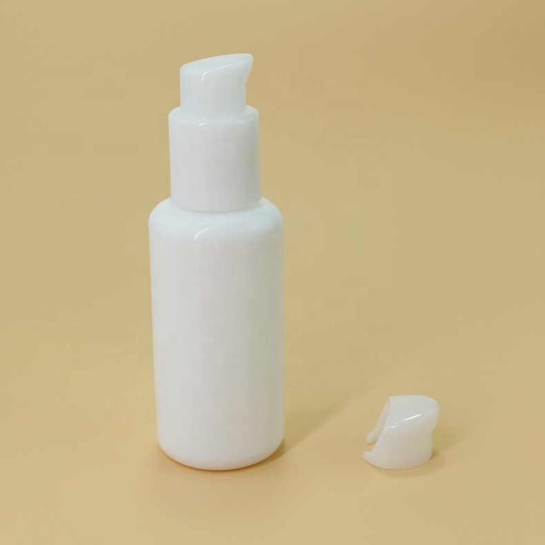 Recyclable  packaging 40ml opal glass bottle for serum and toner packaging