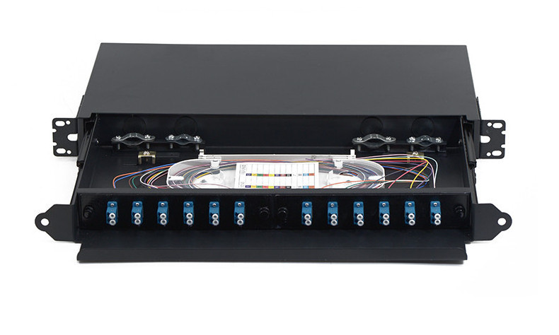 Patch Panel 12 24 48 96 144 Port Fiber Optic FTTH Telecom Fibra Optica 19 Inch Rack Mounted Chassis Frame ODF FTTH Terminal Box