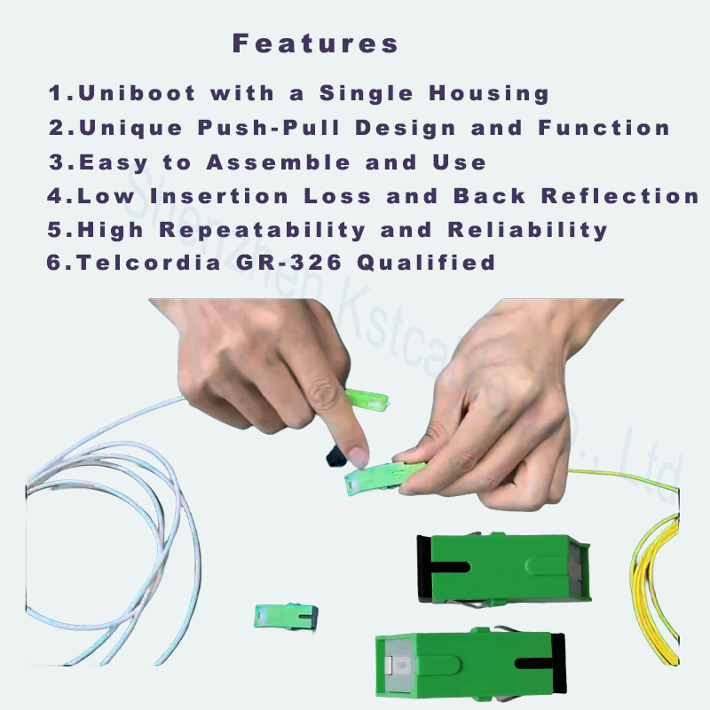 KST SC APC SX Inner Shutter Avoid Laser optical fiber Adaptor Fiber optic adapter optical fiber connector Without Flange