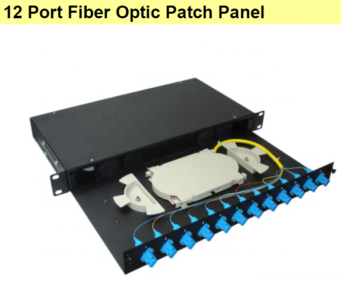 Patch Panel 12 24 48 96 144 Port Fiber Optic FTTH Telecom Fibra Optica 19 Inch Rack Mounted Chassis Frame ODF FTTH Terminal Box