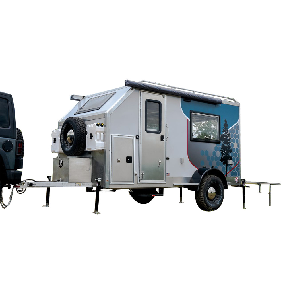 12ft Offroad Enclosed Cargo Toy Hauler Trailer With Tent