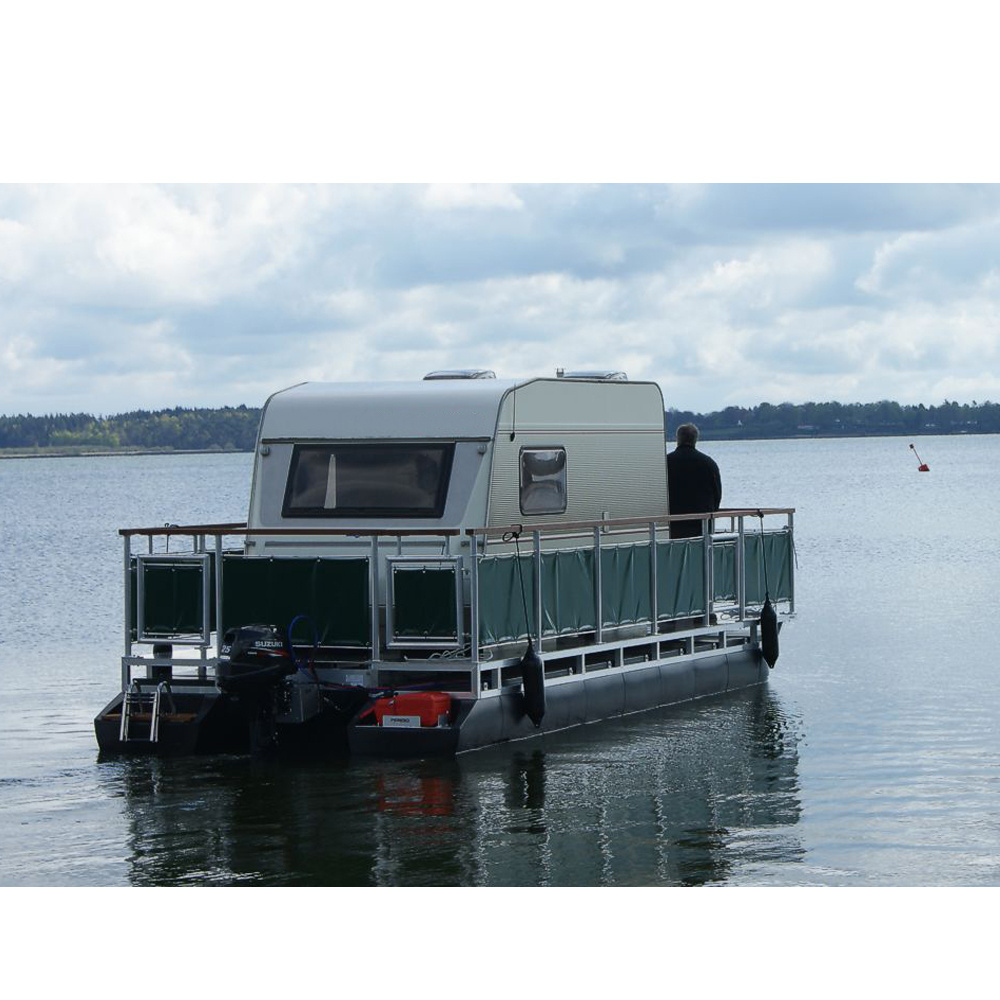 DIY build your own tiny house transport fishing caravan boat floating pontoon