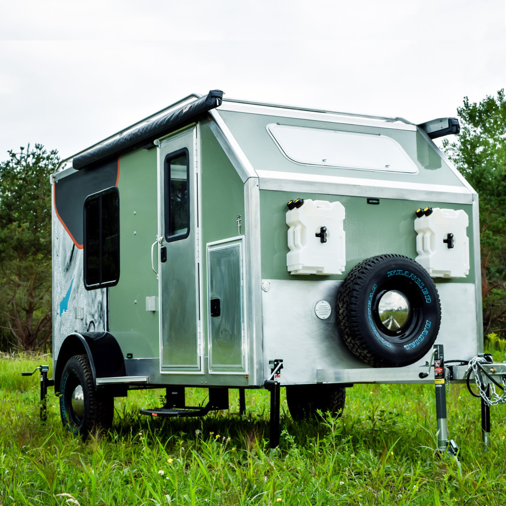 12ft Offroad Enclosed Cargo Toy Hauler Trailer With Tent