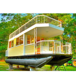 DIY build your own tiny house transport fishing caravan boat floating pontoon